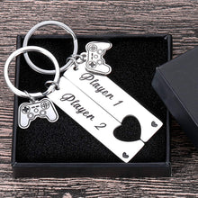 Load image into Gallery viewer, Gamer Player 1 Player 2 Matching Keychains Christmas Gifts for Gamer Couples Boyfriend Male Friends Husband Valentine Gifts to Gamer Girlfriend Wife Anniversary Birthday Gifts for Him Her Men Funny
