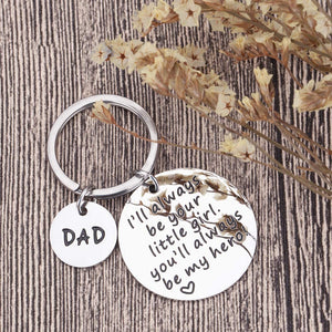 Dad Christmas Birthday Gifts Fathers Day Stocking Stuffers for Dad Keychain Step Daddy Gifts from Daughter Son Kids Wife Father in Law Dad of The Bride Wedding Anniversary Presents Keyring Men Him