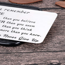 Load image into Gallery viewer, Wallet Card Insert Inspirational Christmas Valentine Gifts For Teen Guys Girls Women Men 2021 Gradation Gifts For Son Daughter Graduates Teenage Coming of Age Birthday For Teens Him Her
