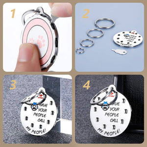 DIY Reusable Dog Tag For Dogs Engraved Funny Personalized Custom Dog Cat ID Tag Pet tag Cat Puppy Pet Id Pet Tags For Dogs Cats Kitten Collar Tag For New Pets Puppy Cats Round Shape Hilarious