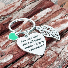 Load image into Gallery viewer, Retirement Gifts Keychain for Women Coworker Leaving Gifts for Retirees Office Colleague Boss Goodbye Farewell Gifts for Him Her Nurses Teachers Military Army Navy Retirement Key Chain Present
