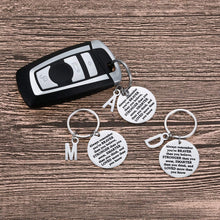 Load image into Gallery viewer, Inspirational Christmas Gifts for Son Daughter Keychain Personalized Initial Charm Valentine Women Men Friends Teens Sweet 16 Birthday College Graduation Gifts for Teenage Boy Girls Gifts Him Her
