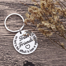 Load image into Gallery viewer, Birthday Gifts for Best Friends True Friends Keychain Friendship Gifts for BFF Women Friends Appreciation Thank You Gifts for Men Sisters Wedding Key Ring Teen Girls Boys Him Her
