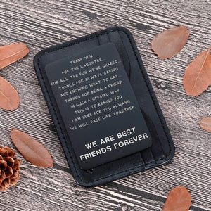 Friendship Gifts Wallet Card Insert For Best Friends Men Women Christmas Valentine Appreciation Birthday Gifts For Friends Bff Besties Gal Male Female Friends Thank You Gifts For Him Her Long Distance