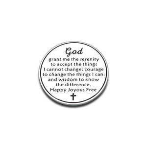 Christian Catholic Gifts for Women Men Kids Token Religious Inspirational Easter Gifts for Him Bible Verse Faith Graduation God Biblical Teenage Girl Christmas Cancer Patients Gifts Double-Sided Coin Me