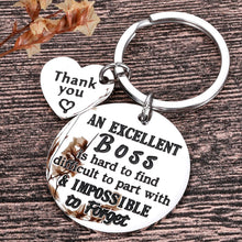 Load image into Gallery viewer, Boss Day Appreciation Gifts for Boss Lady Men Women him Her Keychain Gifts for Mentor Leader Coworker Leaving Job Going Away Retirement Thank You Birthday Gifts Colleague Goodbye Christmas Presents
