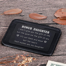 Load image into Gallery viewer, To My Step Daughter Wallet Card Inserts Christmas Valentine Gifts For Step Daughter From Step Mom Mothers Day Inspirational 16 18 Birthday Memento For Her Adult Women Teenage Girls Graduation Gifts
