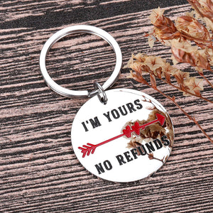 Boyfriend Girlfriend Christmas Birthday Gifs Funny I’m Yours Keychain Valentine Day for Him Her Husband Wife Anniversary for Man Women Fiance Bride Groom Engagement Wedding Keychain