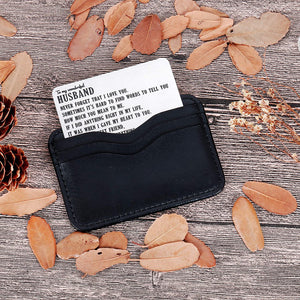 To My Husband Christmas Valentine’s Day Gifts Wallet Card Insert For Him Men From Wife To Hubby Husband To Be Stocking Suffers Wedding Anniversary Birthday Gifts I Love You Note Engagement Gifts