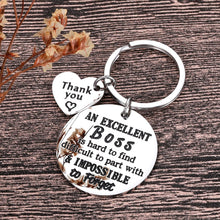 Load image into Gallery viewer, Boss Day Appreciation Gifts for Boss Lady Men Women him Her Keychain Gifts for Mentor Leader Coworker Leaving Job Going Away Retirement Thank You Birthday Gifts Colleague Goodbye Christmas Presents
