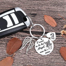 Load image into Gallery viewer, Loss of Dad Memorial Gifts Keychain Remembrance Gifts Honor Gifts in Memory of Father Family Dad Grandpa Loss Pass Away Memorial Sympathy Funeral Gifts Jewelry I Used to be His Angel Now He’s Mine
