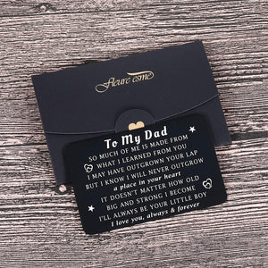 to My Dad Gifts from Daughter to Father Wallet Insert Card for Dad Fathers Day Valentine Birthday Gifts Daughter to Step Dad I Love You Father of The Bride Step Father Figure Wedding Men Him