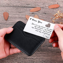 Load image into Gallery viewer, Husband Wife Christmas Gifts Wallet Card Insert for Him Her Men Husband Valentine from Wife Girlfriend Stocking Suffers Anniversary Birthday Gift I Love You Note Wedding Engagement Gifts Fiance Groom
