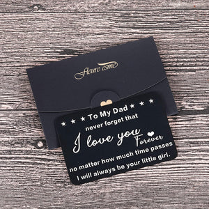 To My Dad Gifts From Daughter To Father Wallet Insert Card For Dad Fathers Day Valentine Birthday Gifts Daughter To Step Dad I Love You Father Of The Bride Step Father Figure Wedding Men Him