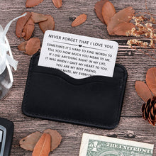 Load image into Gallery viewer, Husband Wife Wallet Card Insert Valentine Christmas Gifts for Him Her Men Husband Anniversary from Wife Girlfriend Stocking Suffers Birthday Gift I Love You Note Wedding Engagement Gifts Fiance Groom

