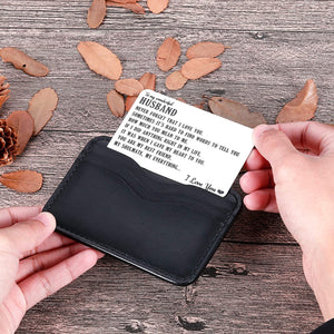 To My Husband Christmas Valentine’s Day Gifts Wallet Card Insert For Him Men From Wife To Hubby Husband To Be Stocking Suffers Wedding Anniversary Birthday Gifts I Love You Note Engagement Gifts