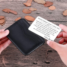 Load image into Gallery viewer, Husband Wife Wallet Card Insert Valentine Christmas Gifts for Him Her Men Husband Anniversary from Wife Girlfriend Stocking Suffers Birthday Gift I Love You Note Wedding Engagement Gifts Fiance Groom
