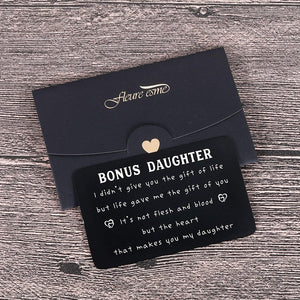 To My Step Daughter Wallet Card Inserts Christmas Valentine Gifts For Step Daughter From Step Mom Mothers Day Inspirational 16 18 Birthday Memento For Her Adult Women Teenage Girls Graduation Gifts