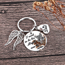 Load image into Gallery viewer, Loss of Dad Memorial Gifts Keychain Remembrance Gifts Honor Gifts in Memory of Father Family Dad Grandpa Loss Pass Away Memorial Sympathy Funeral Gifts Jewelry I Used to be His Angel Now He’s Mine
