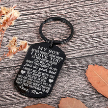 Load image into Gallery viewer, to My Son Christmas Valentine Keychain Gifts from Mom Dad Mother to Son Him Teens Adult Men Teenage Boys Kids Birthday Graduation Sweet Sixteen Going to College Guys Males Wedding Gifts Presents
