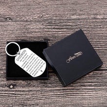 Load image into Gallery viewer, Keychain for Godson Gifts from Godmother Godfather Godparents to My Godson Christmas Keepsake Present Communion Baptism Graduation Birthday Valentine Gifts for Godson Teen Boys Kids Son Dog Tag Key
