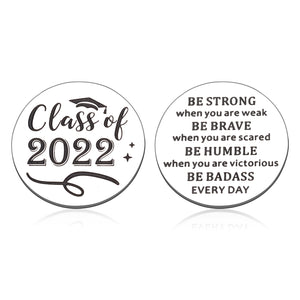 Graduation Gifts for Girls Her Him Class of 2022 Senior Grad Gifts High School College Graduate Gifts Keychain for Men Medical Masters Nurse Students Inspirational Gifts for Son Daughter Best Friend Double-Sided Token